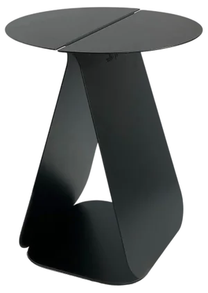 Youmy Round Black Side Table by Mademoiselle Jo
