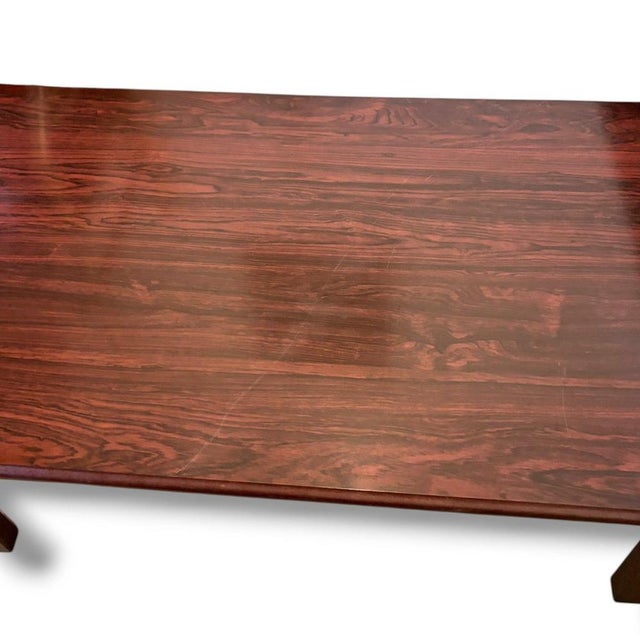 Brown Coffee Table in Rosewood Veneer, 1970s For Sale - Image 8 of 9