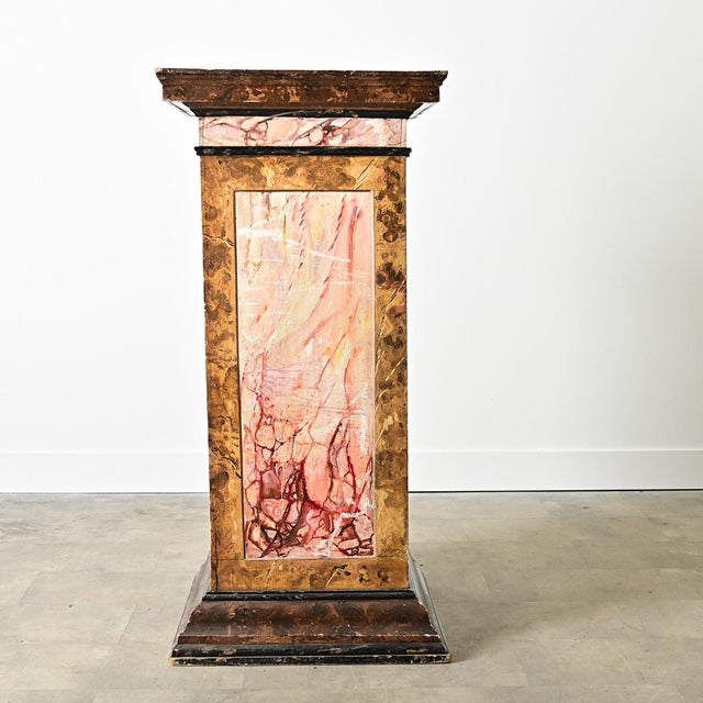 Dutch 19th Century Faux Marble Painted Column For Sale - Image 11 of 11