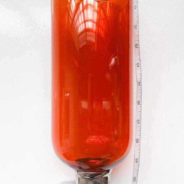 Baccarat Vintage Baccarat Crystal "Hurricane Lamp" With Silver Collar | Signed Mid-Century Modern Candle Holder For Sale - Image 4 of 4