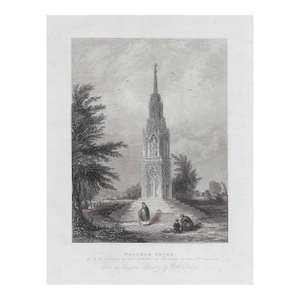 Antique Waltham Cross Gothic Engraving