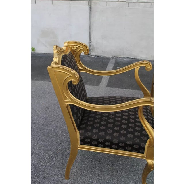 Early 19th Century Antique 19th Century French Louis XV Gilded Living Room, Parlor Set- 3 Pieces For Sale - Image 5 of 10