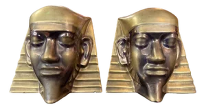 Gold Ceramic Bookends from Primavera, 1920s, Set of 2