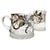 Vintage Art Nouveau Silver Overlay Creamer and Sugar Bowl Set For Sale - Image 4 of 6