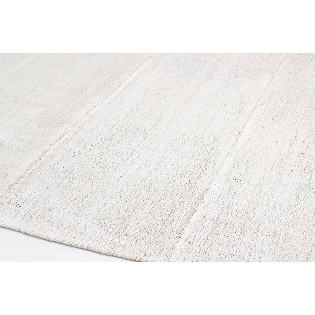 Turkish Vintage Black & White Kilim Rug For Sale - Image 3 of 10