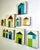 Encaustic Collage Installation by Gina Cochran - "Tiny Dwellings" Series - The Whole Village - Set of 8 For Sale - Image 10 of 10
