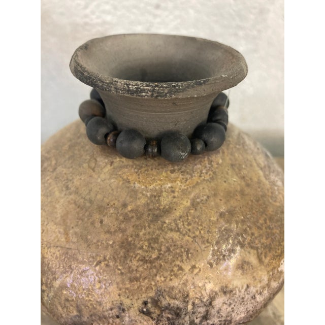 Boho Chic Vintage Boho Studio Pottery Vase For Sale - Image 3 of 9