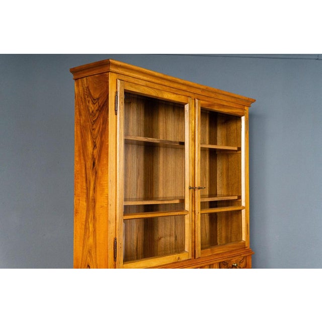 Brown Vintage Secretary Display Cabinet For Sale - Image 8 of 18