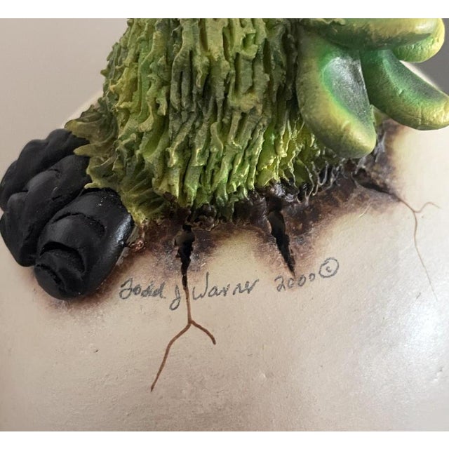 Abstract Todd Warner Parrot Hatching From Egg Sculpture Limited Ed. Signed 2000 For Sale - Image 3 of 8