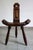 Brutalist Tripod Chair in Carved Wood, France, 1960s For Sale - Image 14 of 14