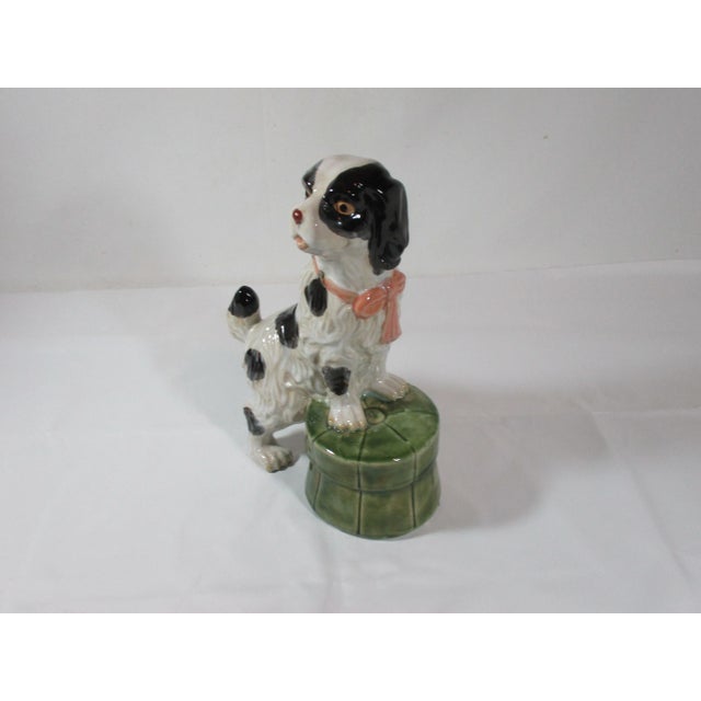 1960s Hand Painted Spaniel Standing on a Tuffet For Sale - Image 6 of 10