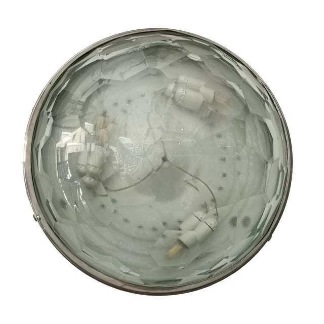 Large ceiling lamp from 1960, made by Pia Guidetti Crippa for the Italian lighting company Lumi. The glass has a wonderful...