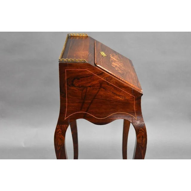 19th Century French Rosewood Bureau De Dame, 1880s For Sale - Image 10 of 12