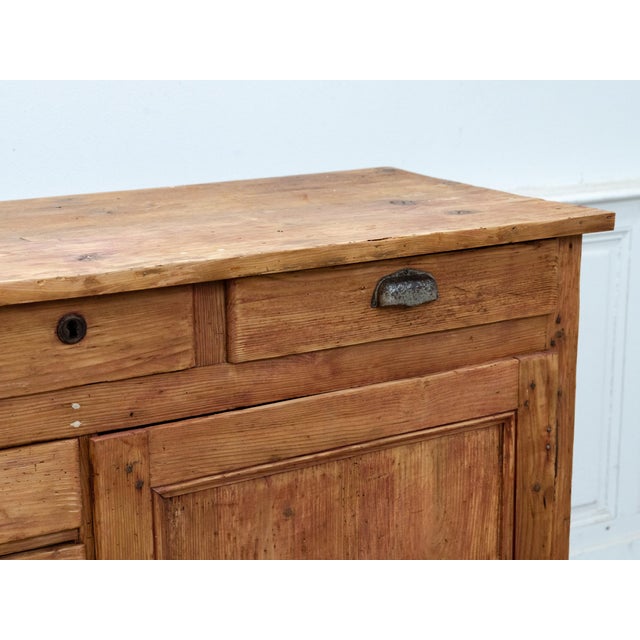 1930s Antique Fir Wood Workshop Cabinet, 1930s For Sale - Image 5 of 18