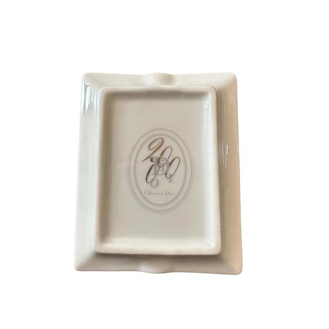 Christian Dior 2000s Christian Dior Gold Polka Dot Ashtray For Sale - Image 4 of 8