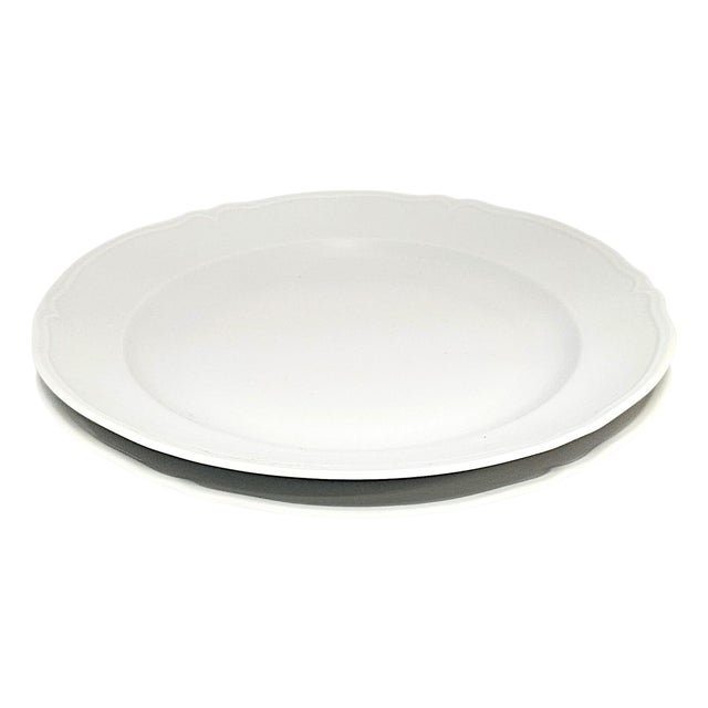 Vintage French Limoges White Porcelain Louis XV Scalloped Plates, Set of 2 For Sale In San Francisco - Image 6 of 9