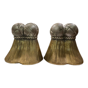 Vintage Brass Tassel Bookends