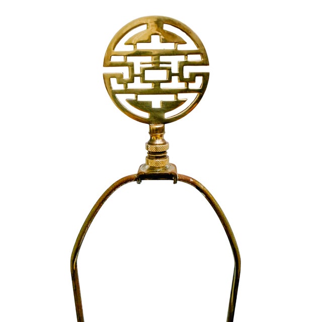 Mid 20th Century Chinoiserie Powder Blue Double Happiness Ginger Jar Lamps - A Pair For Sale - Image 12 of 13