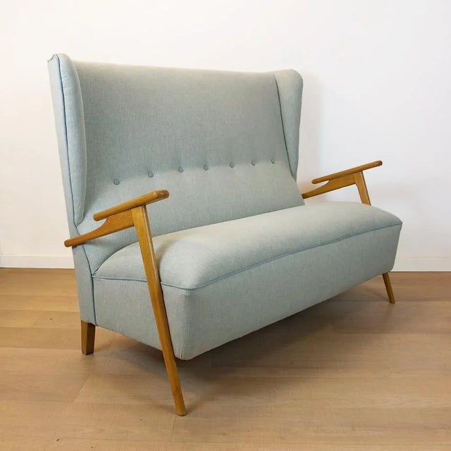 Mid-Century Spanish Two-Seater Sofa, 1950s For Sale - Image 10 of 12