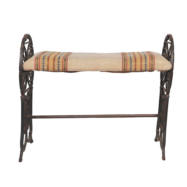 Early 20th Century Art Deco Iron Bench C 1920/30's For Sale - Image 5 of 11