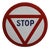 Red and White Enamel Metal Stop Traffic Sign, 1965 For Sale
