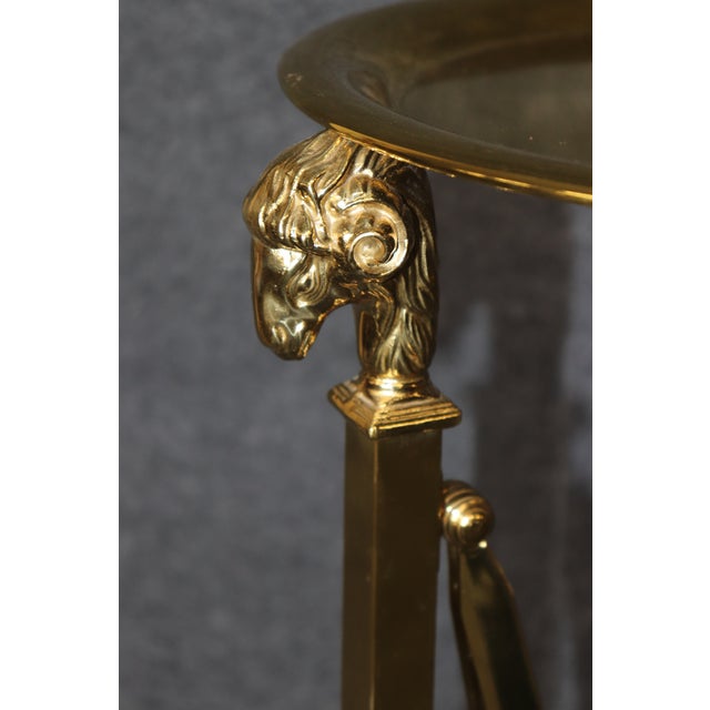 Metal 1960s Pair Maison Jansen Style Directoire Brass Pedestals For Sale - Image 7 of 8