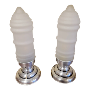 Pair of Antique Art Deco Bullet Lamps
