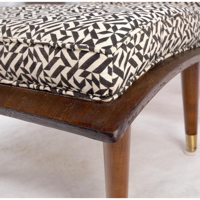 Wood Mid-Century Modern Bent Plywood Scoop Shape Chair & Ottoman on Dowel Legs Mint For Sale - Image 7 of 18