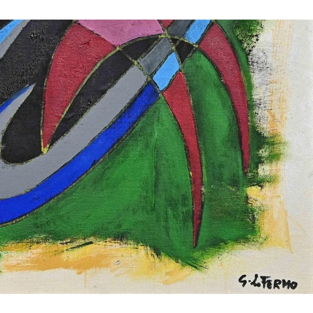 Hommage to Futurballa is an original artwork realized by Giorgio Lo Fermo (b. 1947) in 2022. Original Oil Painting on...