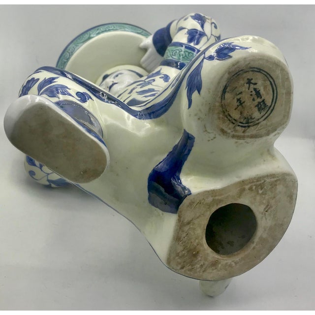 Mid-20th Century Chinese Hand-Painted Porcelain Court Figures – Pair For Sale - Image 9 of 12