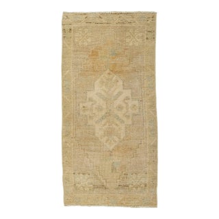Turkish Mini Rug Oriental Hand Knotted Vintage Rug 1'8" x 3'4" #21180 For Sale