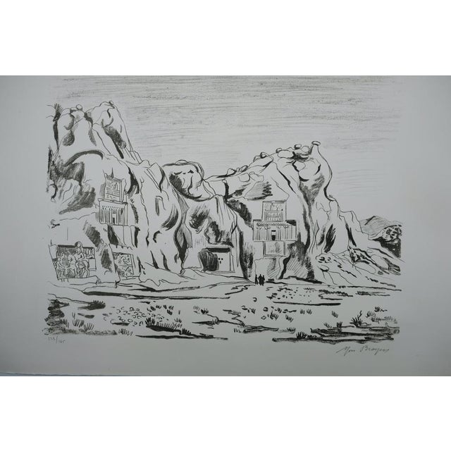 Yves Brayer, Les tombeaux des rois Achemenides, Lithograph For Sale - Image 8 of 8