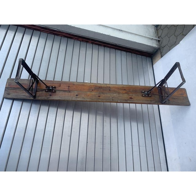 Folding Bench on Metal Legs, 1970s For Sale - Image 9 of 18