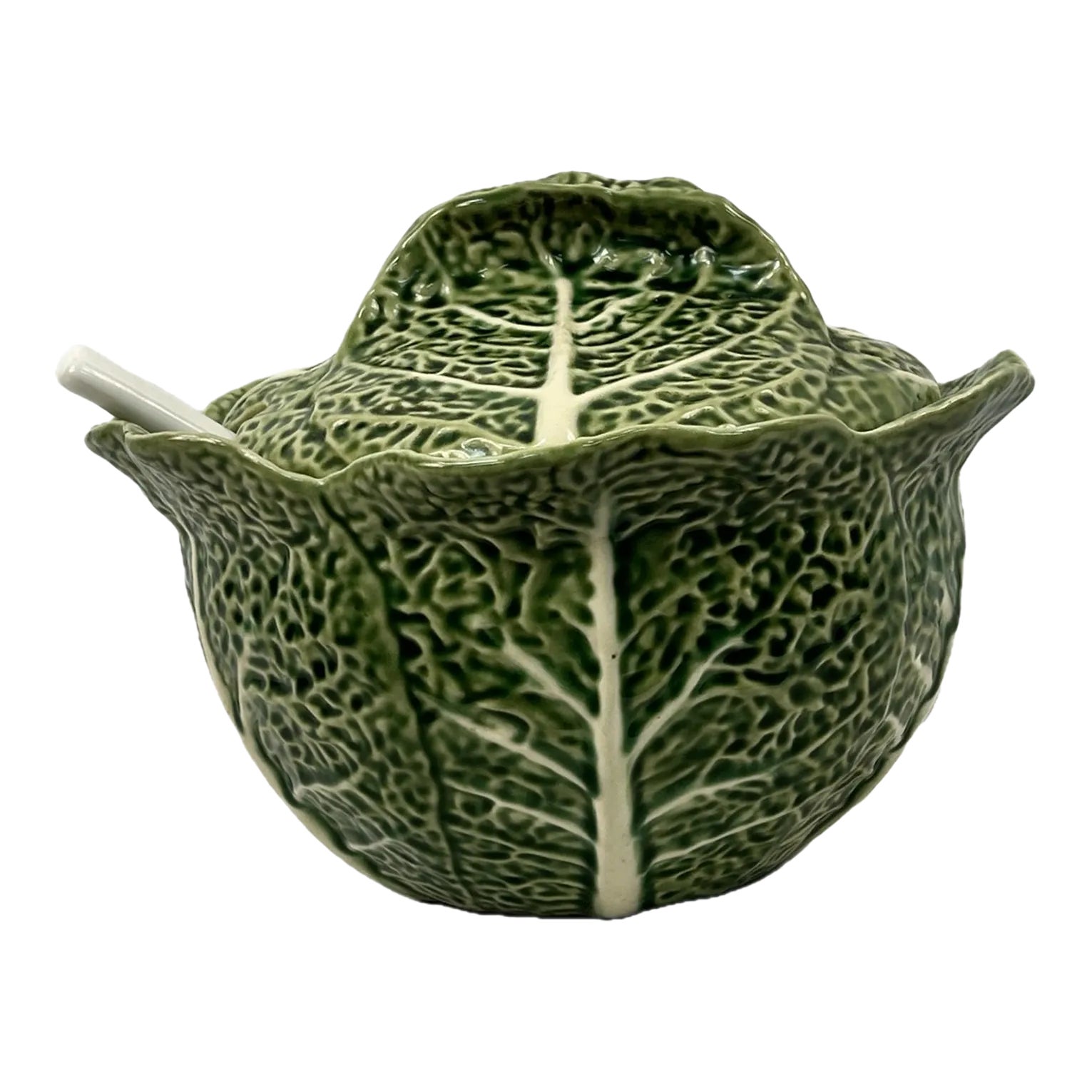 Bordallo Pinheiro Cabbage Leaf Soup Tureen With Lid/Ladle Chairish