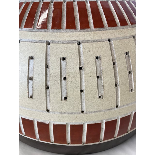 Mid Century Beaumont Mood Half Dome Ceramic Light For Sale - Image 10 of 12