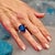 1990s Natural Sapphire Diamond Ring Size 6.5 14k W Gold 17.73 TCW Certified For Sale - Image 5 of 13