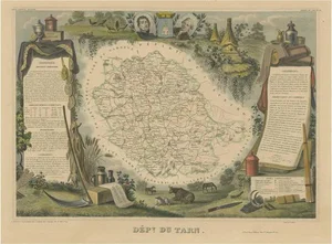 Map of the French Department of Tarn