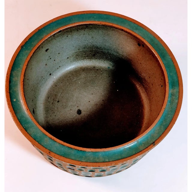 Mid 20th Century Mid C Tile Planter Bowl Oklahoma Artist For Sale - Image 5 of 10