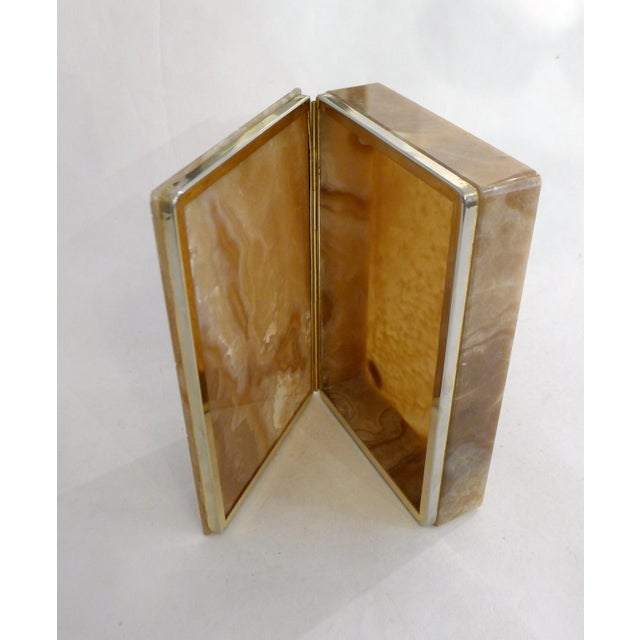 Metal Large Italian Onyx Box, 1960s For Sale - Image 7 of 12