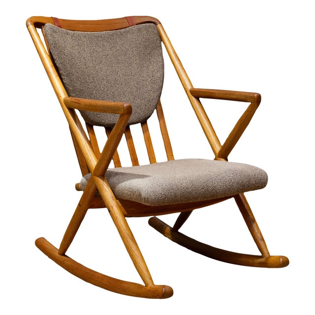 Mid-Century Benny Linden Teak Rocking Chair C.1960 For Sale