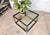 French Cube-Shaped Chrome Side Table with Glass Top and Brass Details from Maison Charles, 1970s For Sale - Image 9 of 17