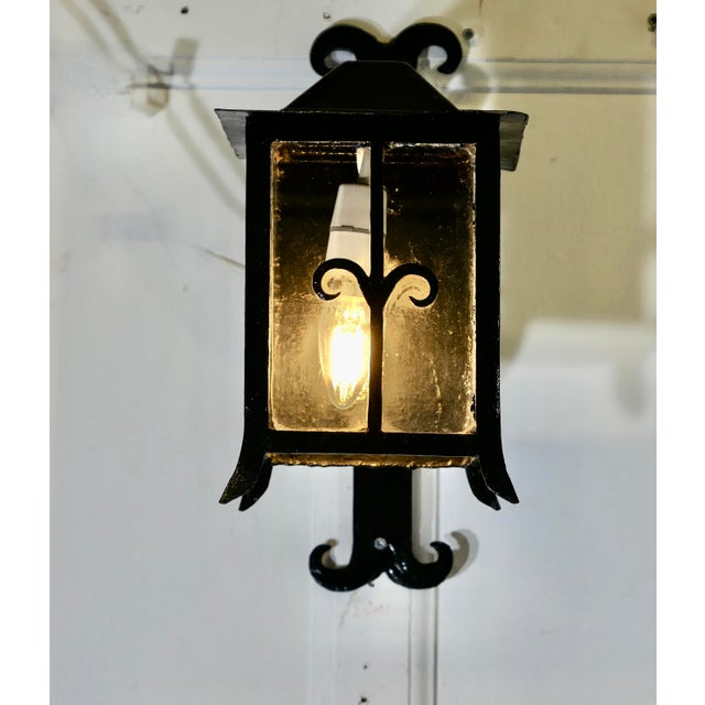 Large Traditional Wall Lantern, 1940s For Sale - Image 6 of 7