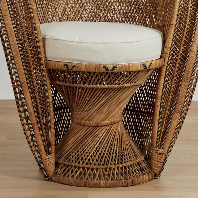 Vintage Anglo Indian Wicker Peacock Chair For Sale - Image 9 of 14