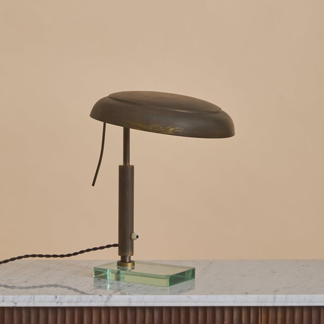 1940s 1940s Italian Modernist Table Lamp Attributed to Pietro Chiesa for Fontana Arte For Sale - Image 5 of 11