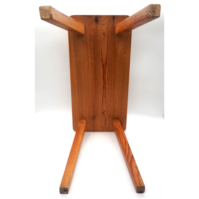 Vintage Scandinavian Pine Stool, 1970s For Sale - Image 11 of 12