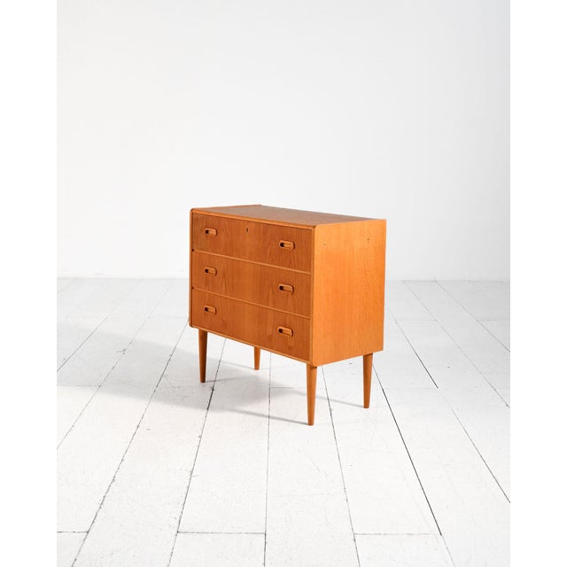 Scandinavian Oak Chest of Drawers, 1960s For Sale - Image 4 of 10