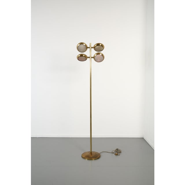 Made of brass and satin glass. I have official proof of authenticity such as vintage catalogs, designer records, or other...