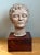 Vintage Plaster Head Sculpture on Wood Base For Sale - Image 4 of 12