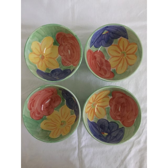 Vintage Bob Mackie Colorful Floral Ceramic Bowls - Set of 4 For Sale - Image 11 of 11