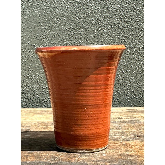Vintage Original Studio Pottery Vase For Sale - Image 4 of 12